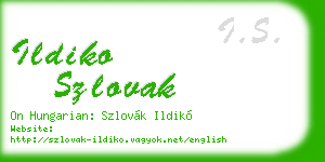 ildiko szlovak business card