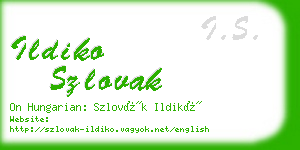 ildiko szlovak business card